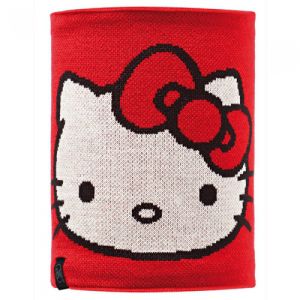 Флисовая детская бандана Buff Neckwarmer Knitted&Polar Fleece Hello Kitty Child Scarletkitty/Grey Vigore