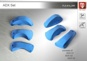 Яркий набор рельефов для скалолазания Top Point Adx Set
