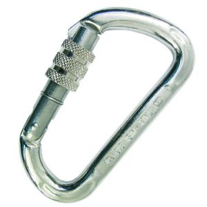 Надежный карабин с резьбовой муфтой Kong Indoor &quot;D&quot; Shape Inox 25KN