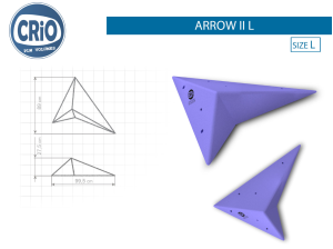 Прочный рельеф для скалолазания Crio Holds Arrow II L