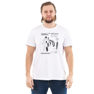 Удобная мужская футболка с принтом Dragonfly Snow 