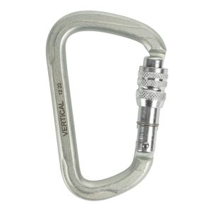 Стальной карабин асимметричной формы Люкс Вертикаль keylock