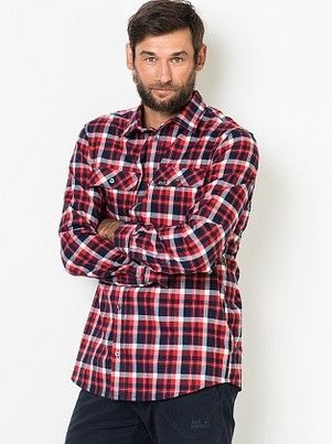 Jack Wolfskin Рубашка повседневная мужская Jack Wolfskin Bow Valley Shirt