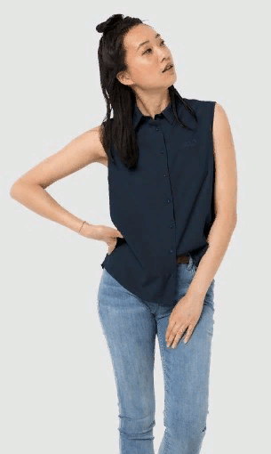 Jack Wolfskin Легкая женская рубашка Jack Wolfskin Sonora Sleeveless Shirt W
