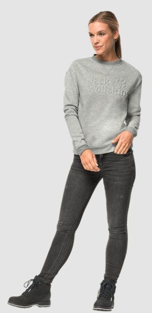 Jack Wolfskin Женский мягкий свитшот Jack Wolfskin Winter Logo Sweartshirt W