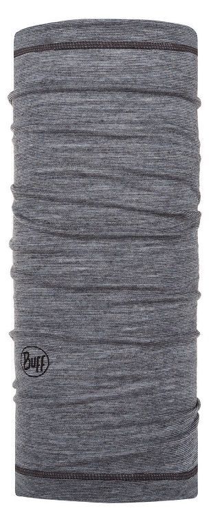 Buff Зимняя бандана шарф для детей Buff - Lightweight Merino Wool Grey Multi Stripes