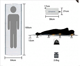 KingCamp Кровать для путешествий Ultralight Air Camping Cot KingCamp