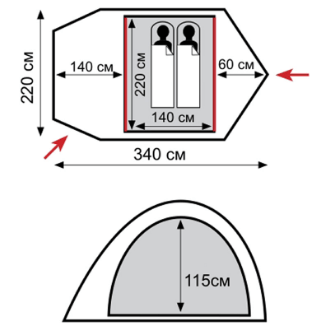 Tramp Палатка двухслойная Tramp Colibri+ (V2)