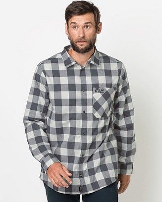 Jack Wolfskin Стильная мужская рубашка Jack Wolfskin Red River Shirt