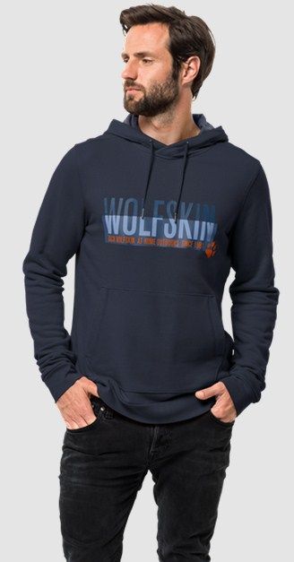 Jack Wolfskin Худи из хлопка Jack Wolfskin Slogan Hoody M