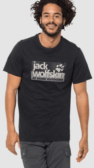 Jack Wolfskin Качественная футболка М Jack Wolfskin Logo T