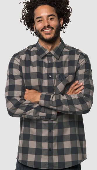 Jack Wolfskin Стильная мужская рубашка Jack Wolfskin Red River Shirt