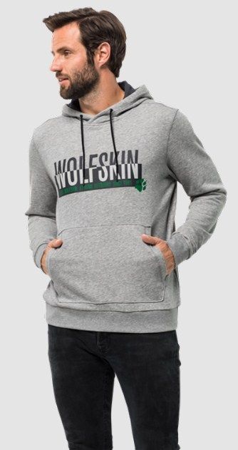 Jack Wolfskin Худи из хлопка Jack Wolfskin Slogan Hoody M