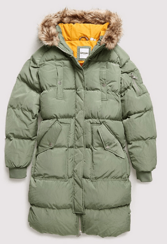 SuperDry Sport & Snow Пальто городское зимнее Superdry Luxe Longline Puffer