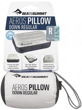 Seatosummit Качественная надувная подушка Seatosummit Aeros Down Pillow Regular