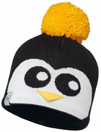 Buff Шапка повседневная для детей Buff Child Knitted & Polar Hat Buff Penguin Black