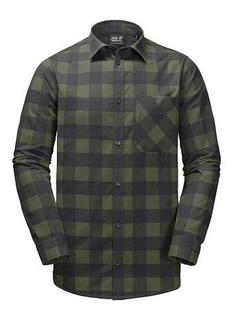 Jack Wolfskin Стильная мужская рубашка Jack Wolfskin Red River Shirt