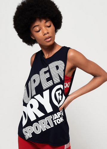 SuperDry Sport & Snow Майка женская для фитнеса Superdry Japan Edition Lazer Vest