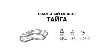 СнарЯжение Спальный мешок с правой молнией Снаряжение Тайга (комфорт -18)