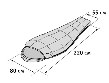 Alexika Штурмовой спальник с правой молнией Alexika Mark 28SB (комфорт +18)