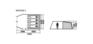 Trek Planet Палатка устойчивая двухслойная Trek Planet Michigan 4