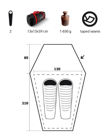 Trimm Палатка удобная для походов Trimm Extreme Himlite-DSL 2