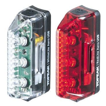 TOPEAK Яркие велофанари Topeak Aero USB 1W Combo, WhiteLite & RedLite kit, w/super bright COD LED