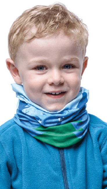 Buff Стильная бандана шарф для детей Buff - Baby Polar Snow Monster Blue