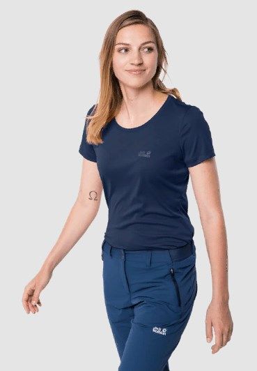 Jack Wolfskin Удобная женская футболка Jack Wolfskin Tech T W