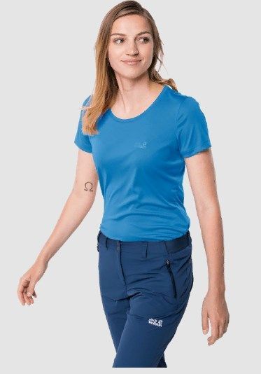 Jack Wolfskin Удобная женская футболка Jack Wolfskin Tech T W