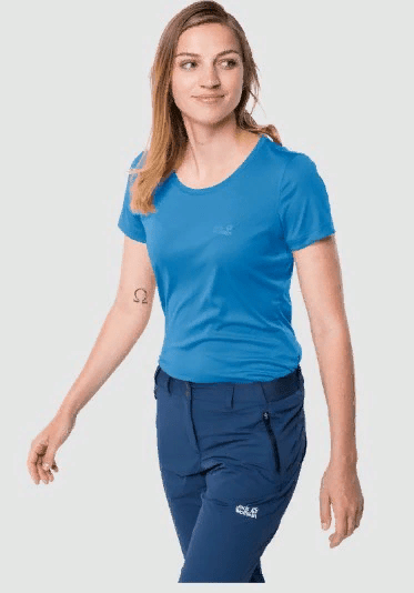 Jack Wolfskin Удобная женская футболка Jack Wolfskin Tech T W