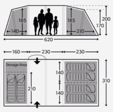 !Неизвестный бренд Палатка Kampa Dometic Watergate 6