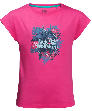 Jack Wolfskin Стильная футболка для девочек Jack Wolfskin Tropical t girls