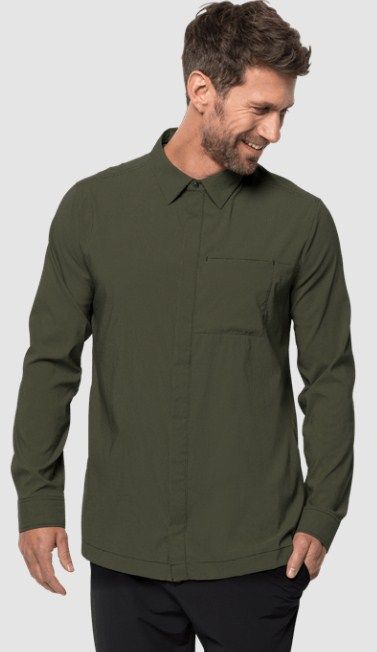 Jack Wolfskin Лаконичная рубашка Jack Wolfskin JWP LS Shirt M