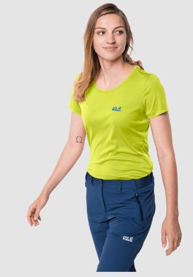 Jack Wolfskin Удобная женская футболка Jack Wolfskin Tech T W