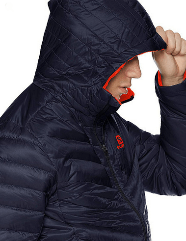 Salomon Куртка пуховик современная с капюшоном Salomon - Haloes Down Hoodie M