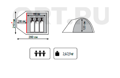 Totem Трекинговая палатка Totem Indi 3 (V2)