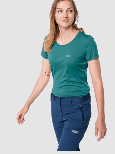 Jack Wolfskin Удобная женская футболка Jack Wolfskin Tech T W