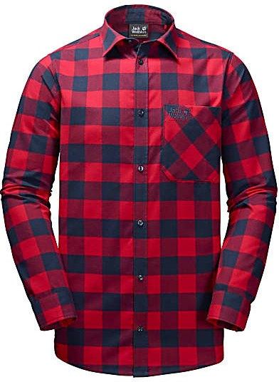 Jack Wolfskin Стильная мужская рубашка Jack Wolfskin Red River Shirt