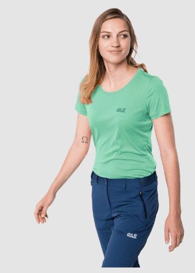 Jack Wolfskin Удобная женская футболка Jack Wolfskin Tech T W