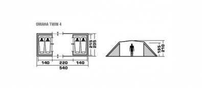 Trek Planet Большая туристическая палатка Trek Planet Omaha Twin 4