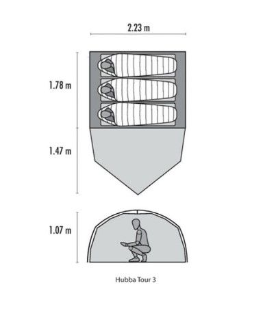 MSR Палатка для путешествий MSR Hubba Tour 3