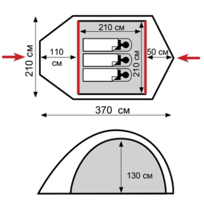 Tramp Палатка удобная туристическая Tramp Stalker 3 (V2)