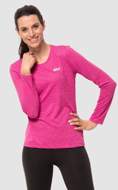 Jack Wolfskin Стильная кофточка для женщин Jack Wolfskin Sky Range Longsleeve W