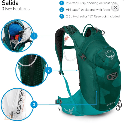 Osprey Спортивный женский рюкзак Osprey Salida 8