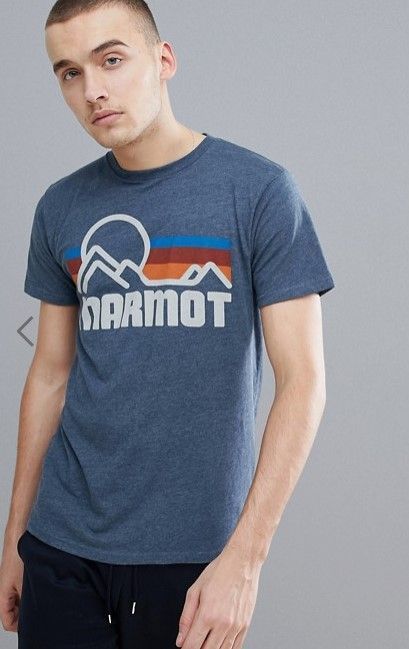 Marmot Футболка с винтажным логотипом на груди Marmot Coastal