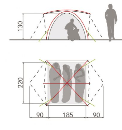 Vaude Палатка туристическая  Vaude Campo Grande 3-4P 