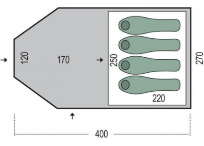 Pinguin Кемпинговая палатка Pinguin Campus 4 Duralu
