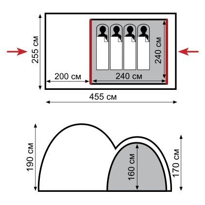 Tramp Кемпинговая палатка Tramp Sphinx 4 (V2)