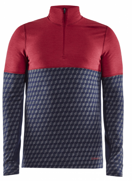 CRAFT Рубашка на молнии мужская Craft Merino 240